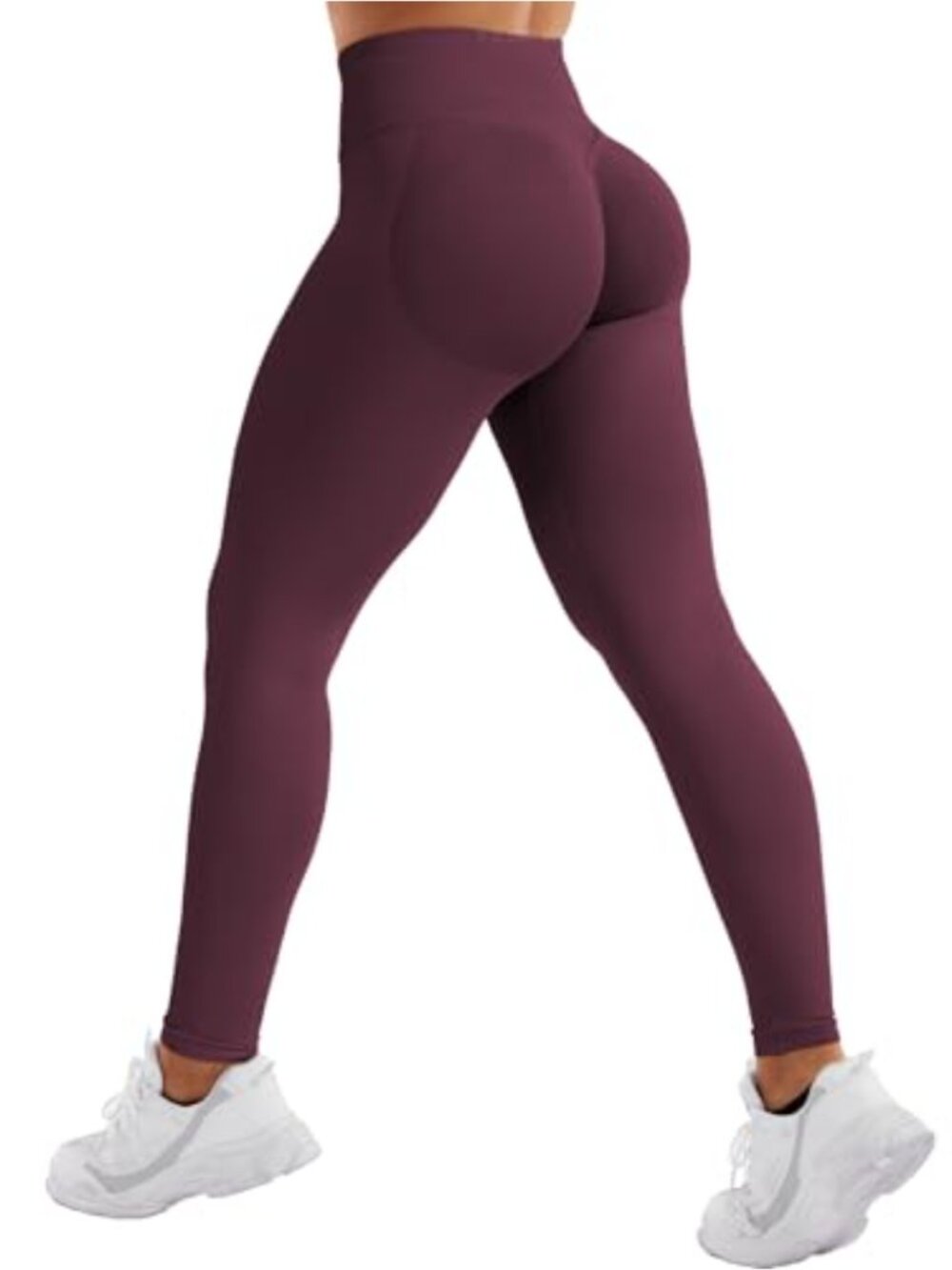Seamless High Stretch Scrunch Leggings with Lifting Effect, Mid Low Waist 25"